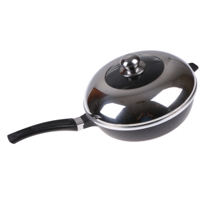 Deep frying pan, die-cast aluminum non-stick pan, gas and gas universal kitchen cooker