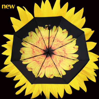 New double-layer small black umbrella sunflower sunshade sunflower anti-uv umbrella exquisite gift umbrella hot style