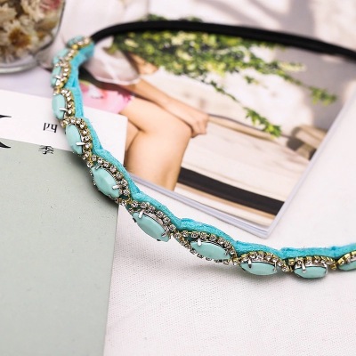 Manufacturers selling handmade beaded hair with European and American foreign trade hair diamond hoop