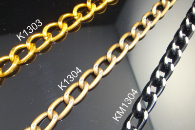 Factory Wholesale Golden Aluminum Batch Chain, Finished Grinding Aluminum Zipper Black Batch Chain
