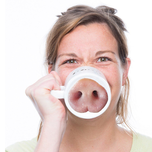 creative pig nose cup animal water cup ceramic coffee cup funny cups