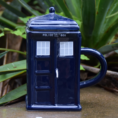 British police style ceramic cup coffee mug cup Tardis police cup