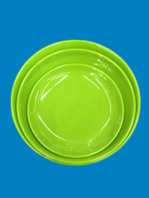 Melamine green three piece plate smooth high-grade melamine tableware manufacturers selling