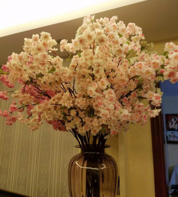 The new 4 fork big cherry blossom engineering decoration interior decoration large cherry blossoms