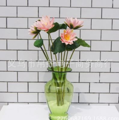 Yiwu artificial flower factory PU ultra realistic simulation of lotus feel high