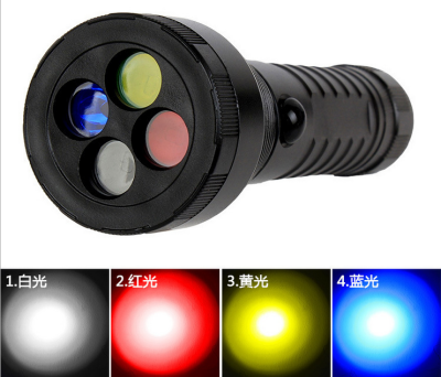 Railway signal tool lamp emergency rescue lamp four-color light source LED flashlight charge