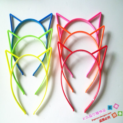 Manufacturers selling sweet plastic children head hoop hoop color card