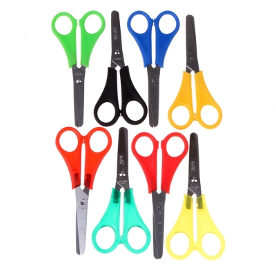 Factory Direct Sales Color Handle Paper Cutter Office Scissors Student DIY Manual Scissor Ruler Scissors