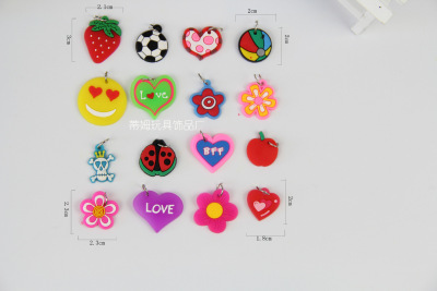 Diy hand parts butter mobile phone shell decorative materials rainbow hand chain of PVC decorative accessories pendant