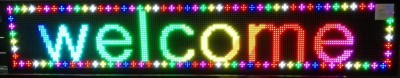 Colorful LED scrolling screen welcome