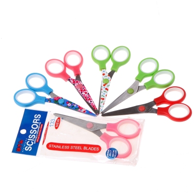 Children's Scissors Manual Office Art large size student small paper cutting knife round head scissors