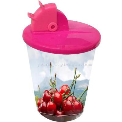 3D cup cup colorful children suction cup plastic cup advertising cup