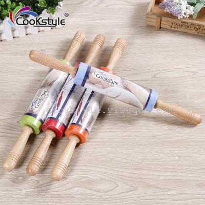 Home Furnishing kitchen appliances manufacturers selling premium silicone wood handle pin chaos dough rolling pin