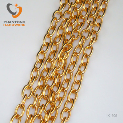Factory Direct Sales Ornament Chain Rose Gold Aluminum Zipper O-Shaped Chain Fashionable and High Quality