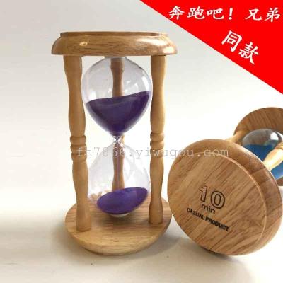 Run man with the same paragraph timer hourglass wood timer timer timer 10 minutes