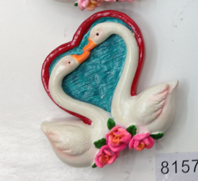 Love Swan magnet decorative process