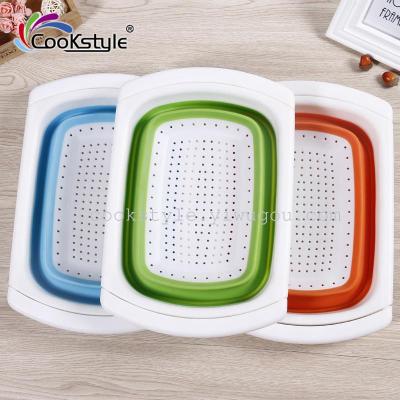 Rod washing basket plastic basket kitchen vegetables fruit and vegetable water dripping water filter screen