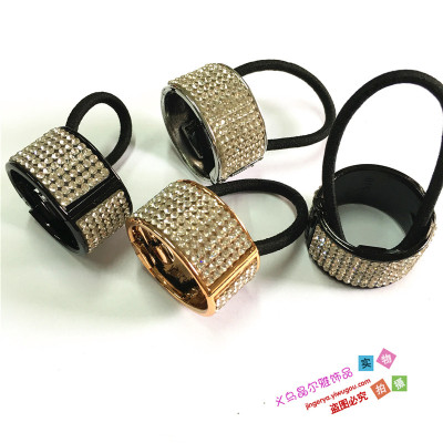 Korean American fashion gold drill ring buckle Masson Tousheng rubber band headdress