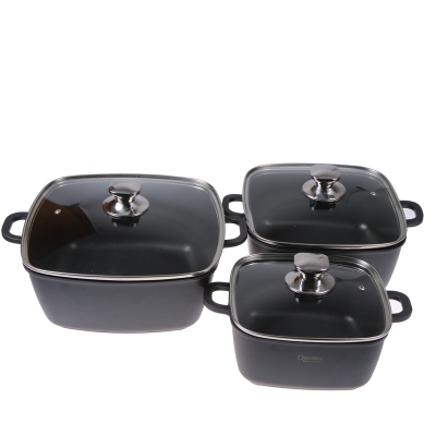 New die-cast aluminum non-stick double bottom soup pot induction ingredients is suitable for three sets
