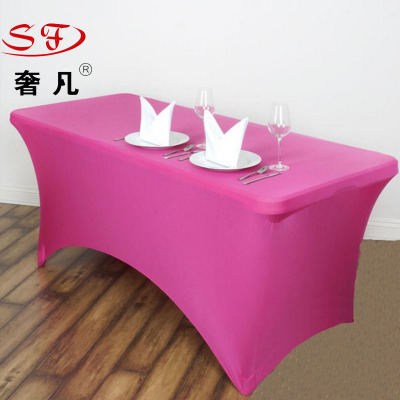 Elastic Cocktail Table Cover Rectangular Bar Counter Set Elastic Tablecloth Thickened Meeting Wedding Banquet