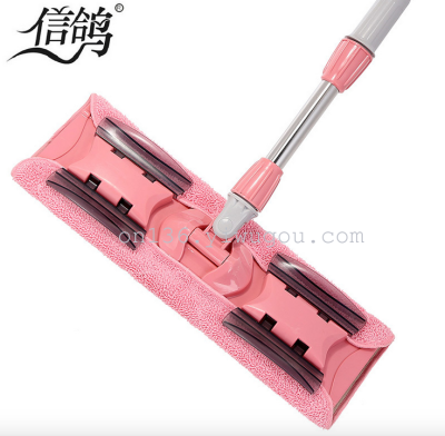 Homing pigeon flat mop buy one send one, send the same type of mop the replace cloth head stainless steel mop