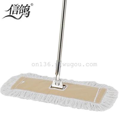 Large-sized flat mop cloth cover-type drag an integral rod solid wood floor dust push mop rotary industrial mop