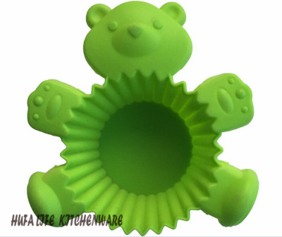 Our Own Factory Makes Bear Muffin Cup Cake Silicone Mold Ice Tray Silicone Mold