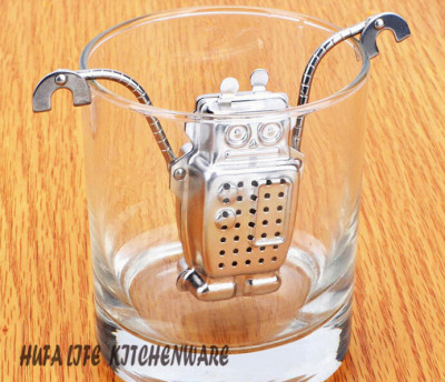 New Robot with Tray Tea Strainer Tea Making Device Tea Strainer