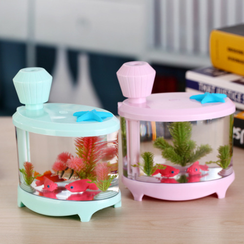 Seven Colors Noctilucent Creative Aromatherapy Desktop Purifier USB Mini Fish Bowl Humidifier