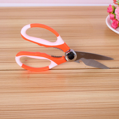 Industrial kitchen leather scissors household household head multi-purpose cutting scissors oil saw scissors