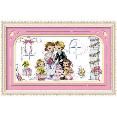 New printing cross stitch wholesale material bag sweet one in the case of G0644