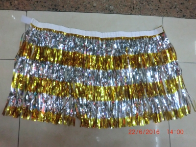 40cm Hawaiian Bright Silk Grass Skirt Garland, Garland Set, Silk Ball Activity Grass Skirt Supplies