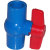 PVC round body ball valve blue