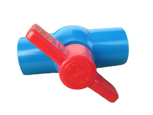 PVC round body ball valve blue