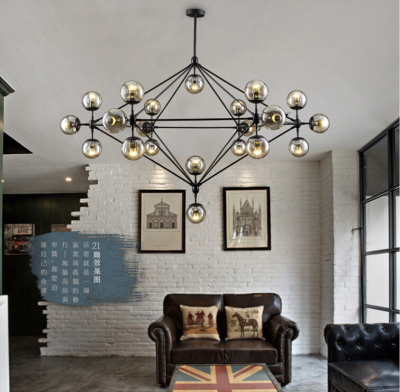 The Beanstalk chandelier chandelier creative minimalist Scandinavian American retro iron glass ball dining room 