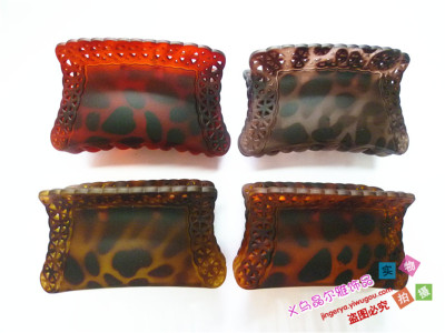 Direct manufacturers PC leopard grip hair clip plastic Hair Barrette