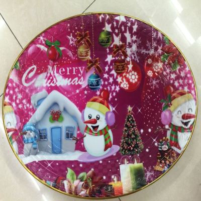 Christmas fruit bowl plastic oval plate