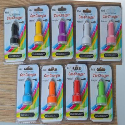 Car charger nipple car mobile phone charger Mini dual USB Car Charger 2.1A