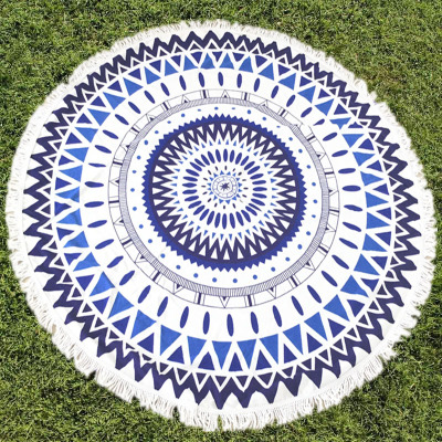 Microfiber round beach towel shawl wholesale water does not fade