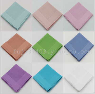 Pure cool color satin cotton high-grade handkerchief pocket towel