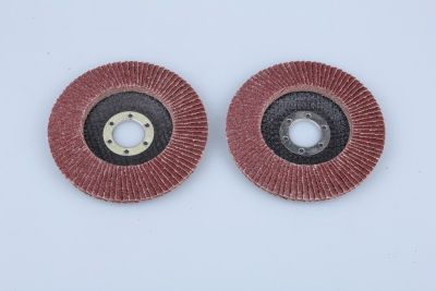 Factory Direct Sales 4-Inch 100*16 Brown Fused Alumina Red Sand Net Cover Louvre Blade Flap Disc