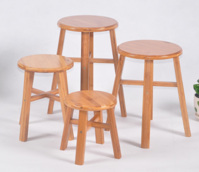 Bamboo small bow stool child stool laundry stool small square stool
