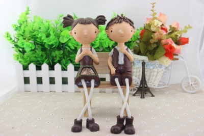 Creative Resin Decorations Crafts Couple Doll 5047