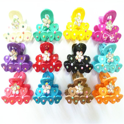 Factory outlet 6 cm bright colored 12 colored sticky plum blossom hair drill hair caught caught