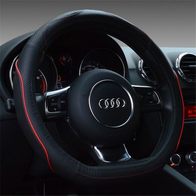 Automobile leather steering wheel sleeve type D vehicle use set