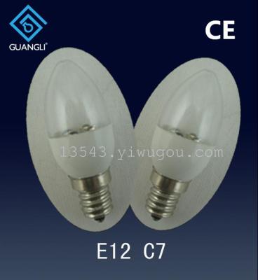 E12 color light bulb, candle light bulbs, plastic bulb E12 C7