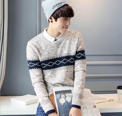 The new couple men's sweater T-shirt male head long sleeved men's sweater