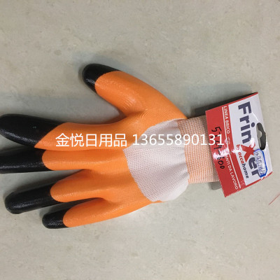 Labor protection gloves nylon latex wrinkle, industrial gloves, PE gloves, disposable gloves