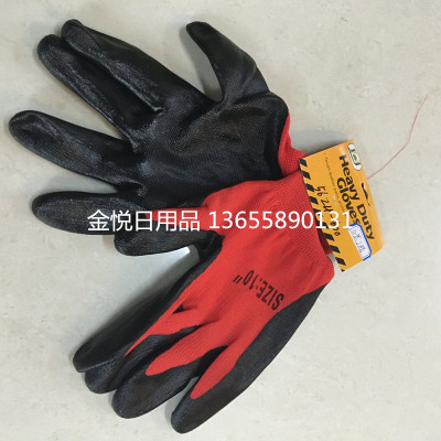 Labor protection thread coated gloves hanging gloves rubber hanging rules
