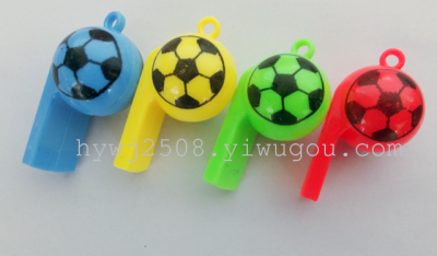 Multi color football whistle